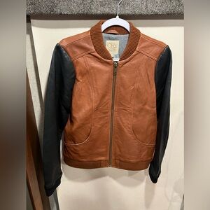 Genuine Leather Bomber Jacket